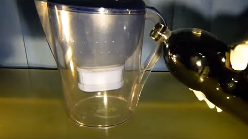 Cola Vs filtro de agua