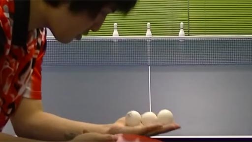 Sorprendentes trucos de ping-pong