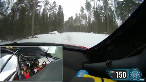 Rally sobre nieve a 150km. por hora
