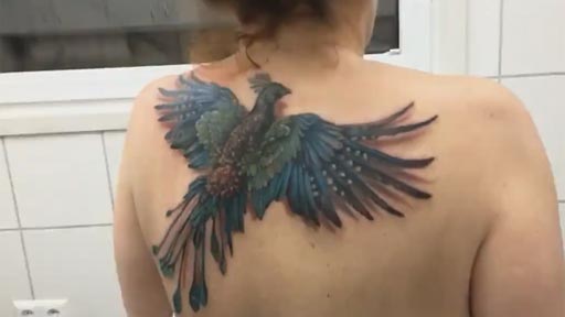 Un tatuaje que parece volar