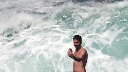 Un selfie cerca del mar
