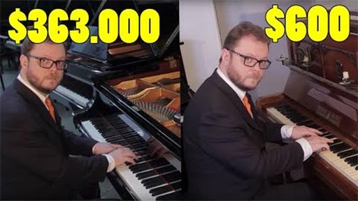 La diferencia entre pianos baratos y caros