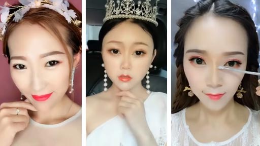 Asiáticas quitándose el maquillaje