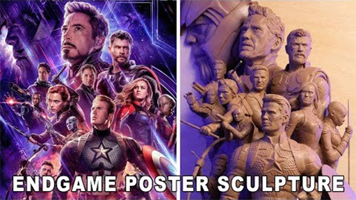 Esculpiendo el poster de Avengers