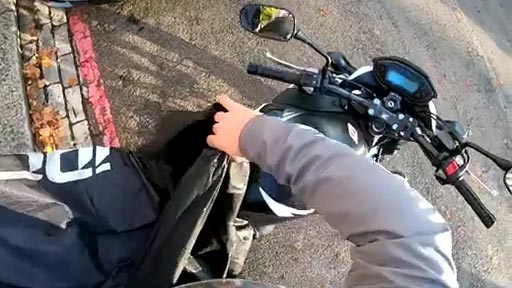 Su primer accidente de moto